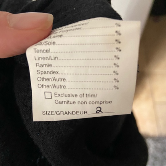 Allison Wonderland Pillar Mara Blouse Sleeveless Black Size 2 - Picture 8 of 8